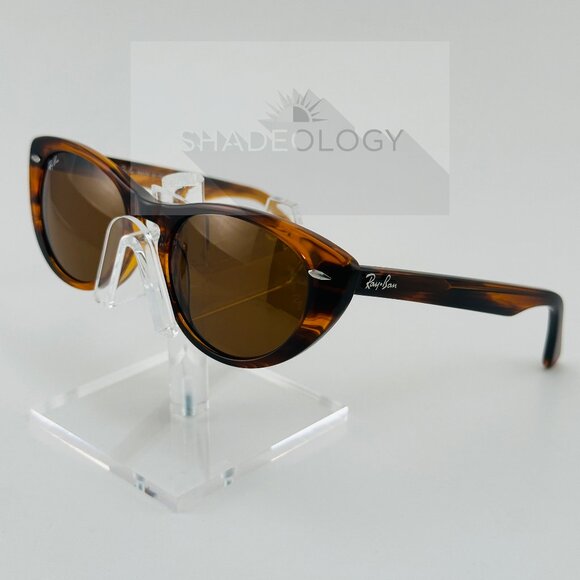 Ray-Ban Nina RB4314-N Cat Eye Brown Sunglasses 954/33 54-18 140 3N PAPERS & CASE - Picture 4 of 6